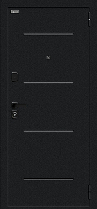 Товар Дверь Техно/SBlack Букле черное/White Silk BR6200